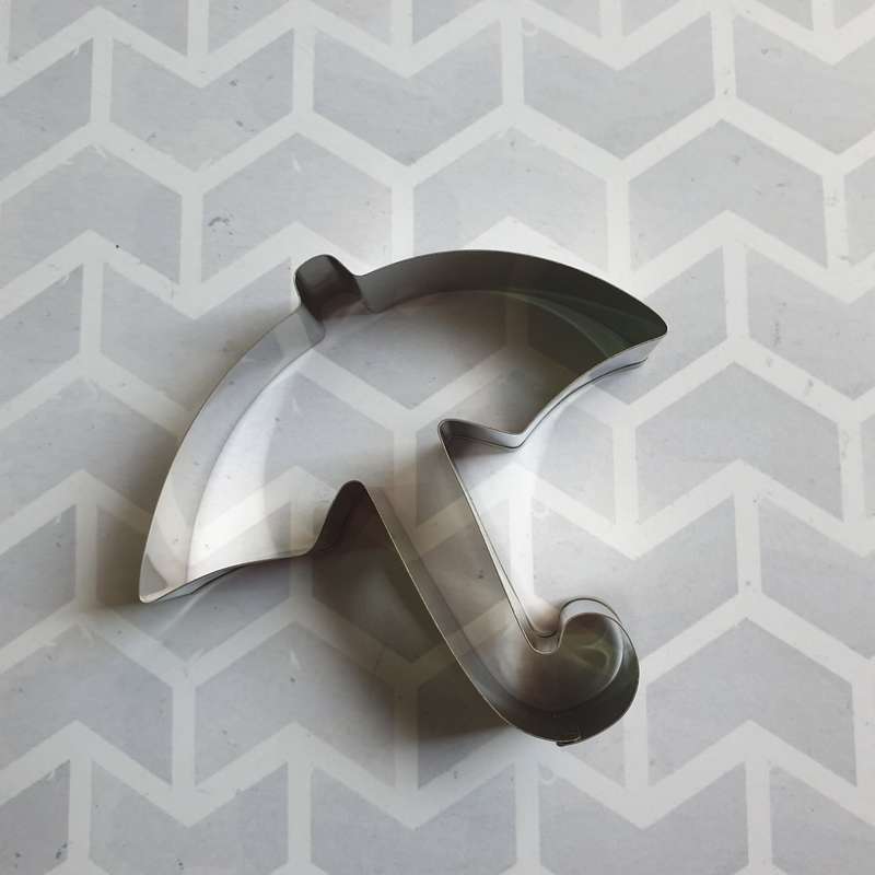 Umbrella cookie cutter metal