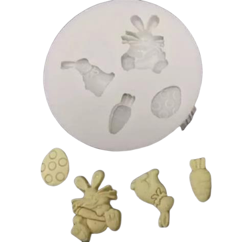 Silicone Mould Easter Bunny Multi