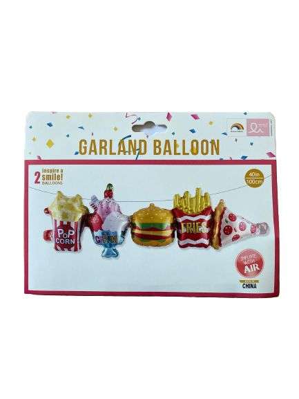 Balloon Party Garland Popcorn 100cm