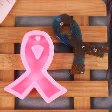 Silicone Mould Resin Awareness Ribbon Keychain