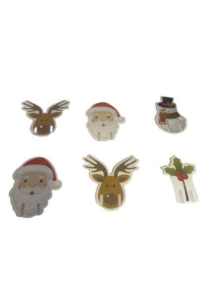 B Christmas Design Cardboard Glass Maker 6pcs