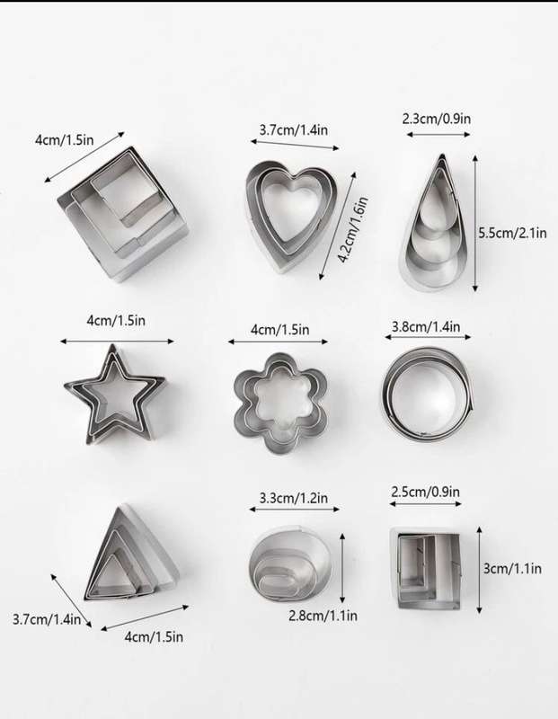 Metal Cutter Mousse Shapes