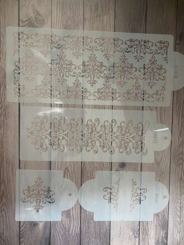 Cake Decorating Stencil Scroll Border 5pcs K040A