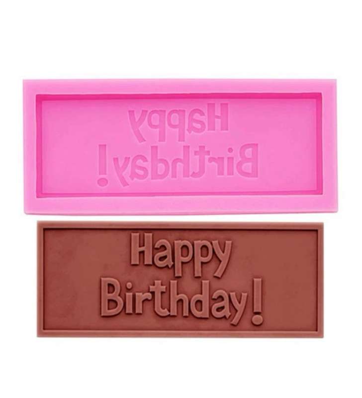 Silicone Mould  Happy Birthday Slab
