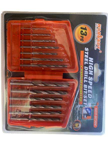Steel Drill Bit Set 13pcs