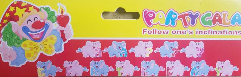 Party flags Cardboard, Elephant