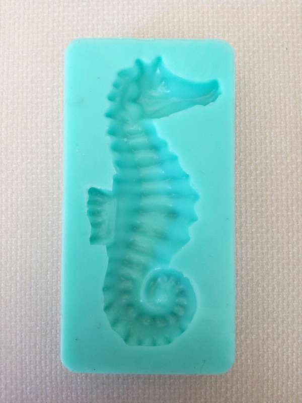 Seahorse silicone mould, 6.8x2.7cm