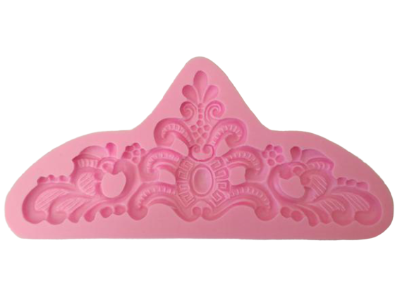 Tiara border silicone mould, 19x8.4cm