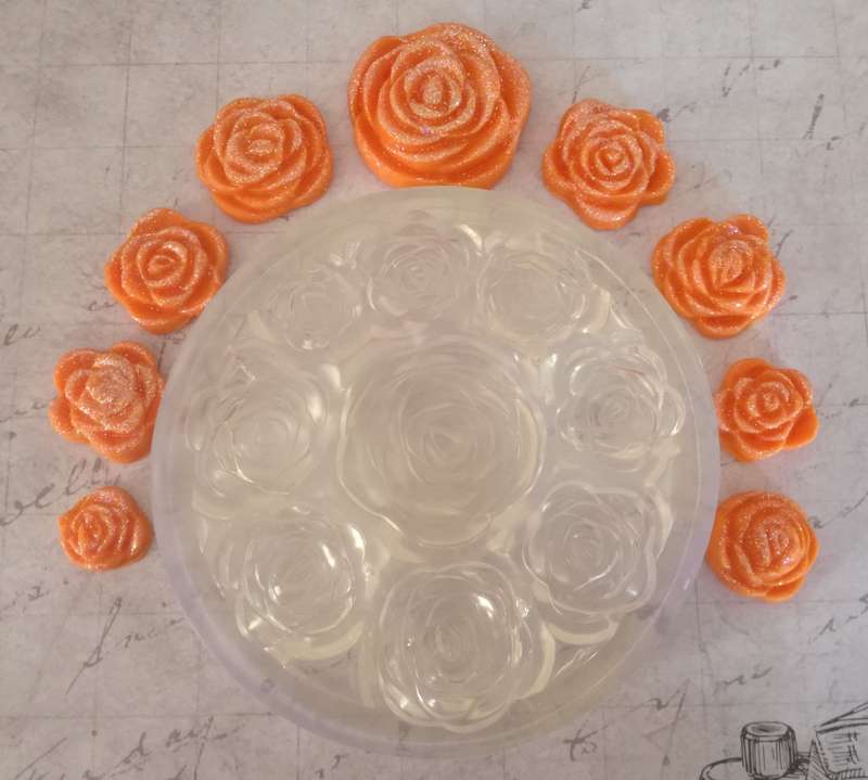 Various roses silicone mould, big middle rose 3.5cm