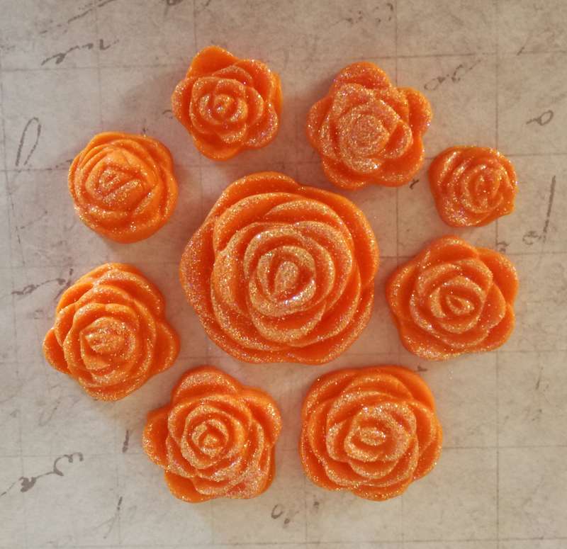 Various roses silicone mould, big middle rose 3.5cm