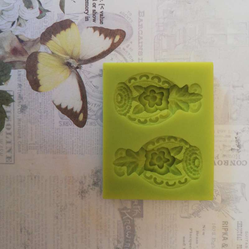 Fondant flower pattern silicone mould embellishment KY0169