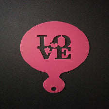 Cupcake/ coffee Stencil XBAK201 LOVE, B, Valentine
