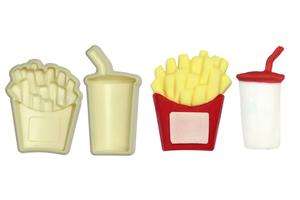 Shape Pop It Mould Plastic JEM Fries and Drink Set