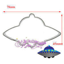Spaceship cookie cutter metal