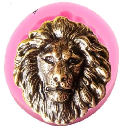 Lion Head Silicone mould, 4x4.5cm