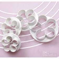 Fondant Apple blossom Rose flower cutter, 4 piece