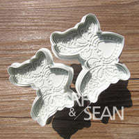 Butterfly LACE plunger cutter, 7.4x6cm, 6x5cm A4484