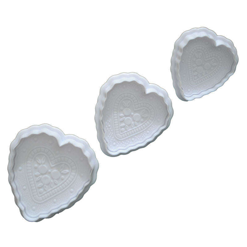 Veined heart Fondant plunger Cutter