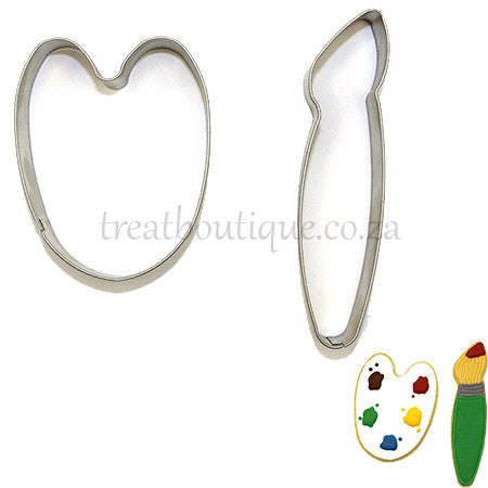 Treat Boutique Metal cookie cutter Paint brush and pallet set
