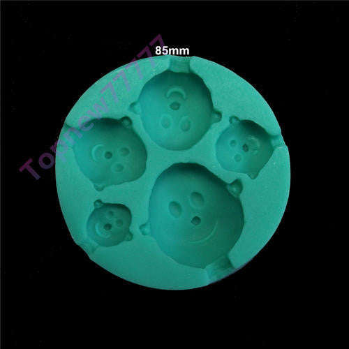 Face silicone mould, fondant, size of mould 9cm