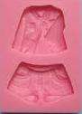 Silicone jacket and pants fondant mold size of mould 7x5cm