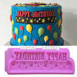 Silicone Mould Happy Birthday 16.5x4cm