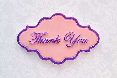 Thank You silicone fondant mould. 10x6cm