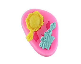 Vintage Hairbrush and Mirror Silicone Mould