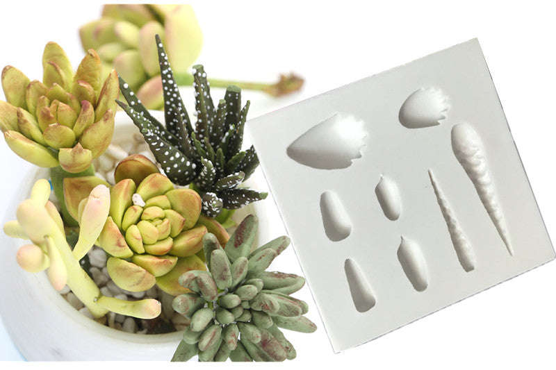 Succulent silicone mould, A, size of mould 6x6xm