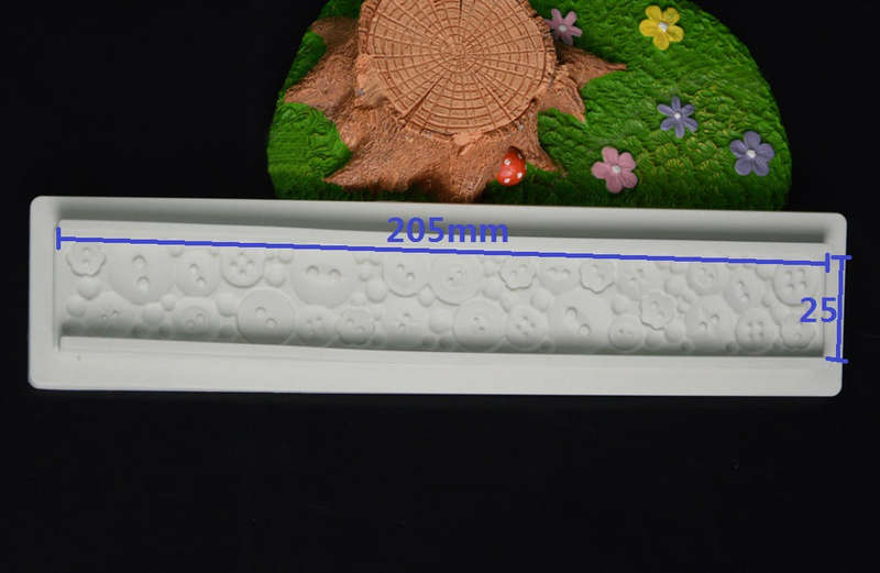 Buttons impression border silicone mould