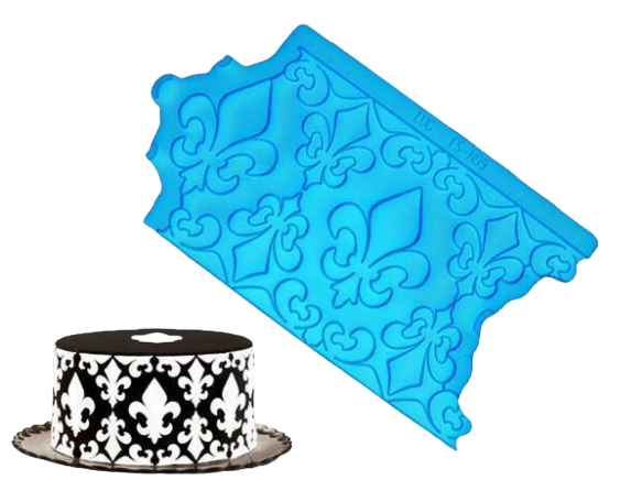 Silicone onlay mould, Fleur de Lis