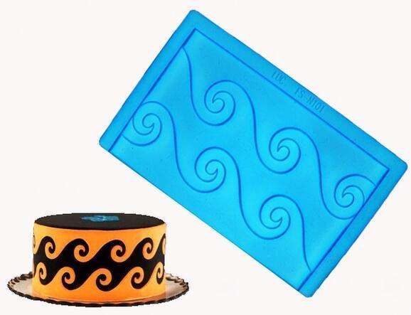 Silicone onlay mould, Waves nautical E