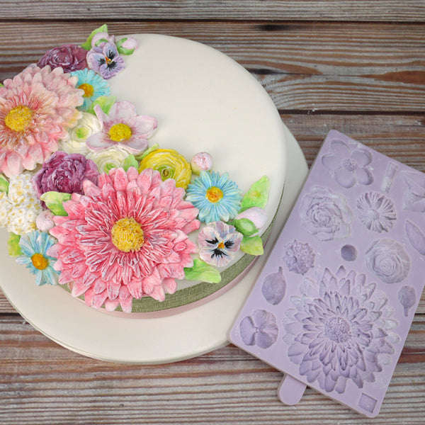 Large Daisy flowers silicone mould, daisy 8.7x8.5cm