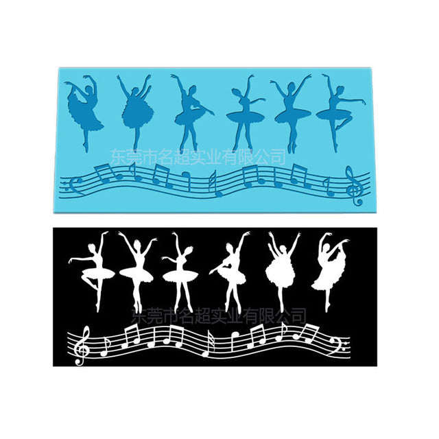 Ballerina music silicone lace mould