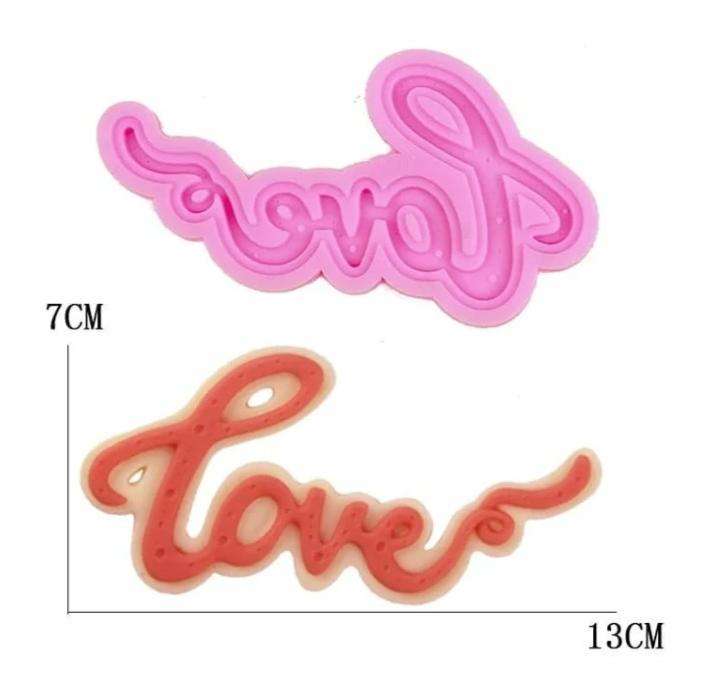 LOVE silicone fondant mould, 13x7.2cm