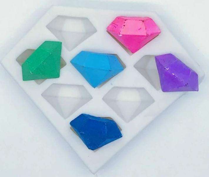 Silicone Mould Gem Stones Diamond, 2.7x1.7cm