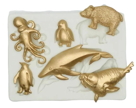 Silicone Mould Sea Animals, Octopus: 5.5x3cm