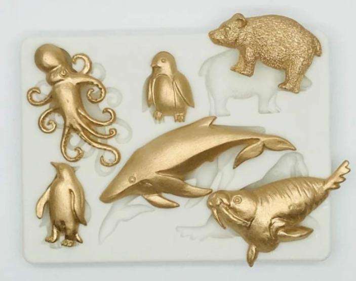 Silicone Mould Sea Animals, Octopus: 5.5x3cm