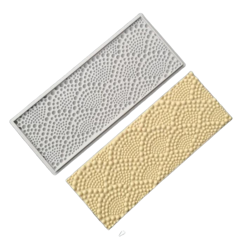 Bubble pearl beads impression silicone mould, 26x10cm
