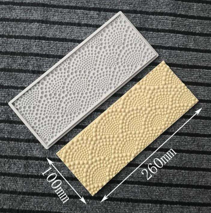 Bubble pearl beads impression silicone mould, 26x10cm