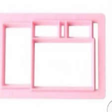 Rectangle embosser cutter, size of biggest rectangle 5x3cm