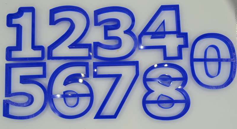 Large Numbers fondant/cookie cutters (8cm)