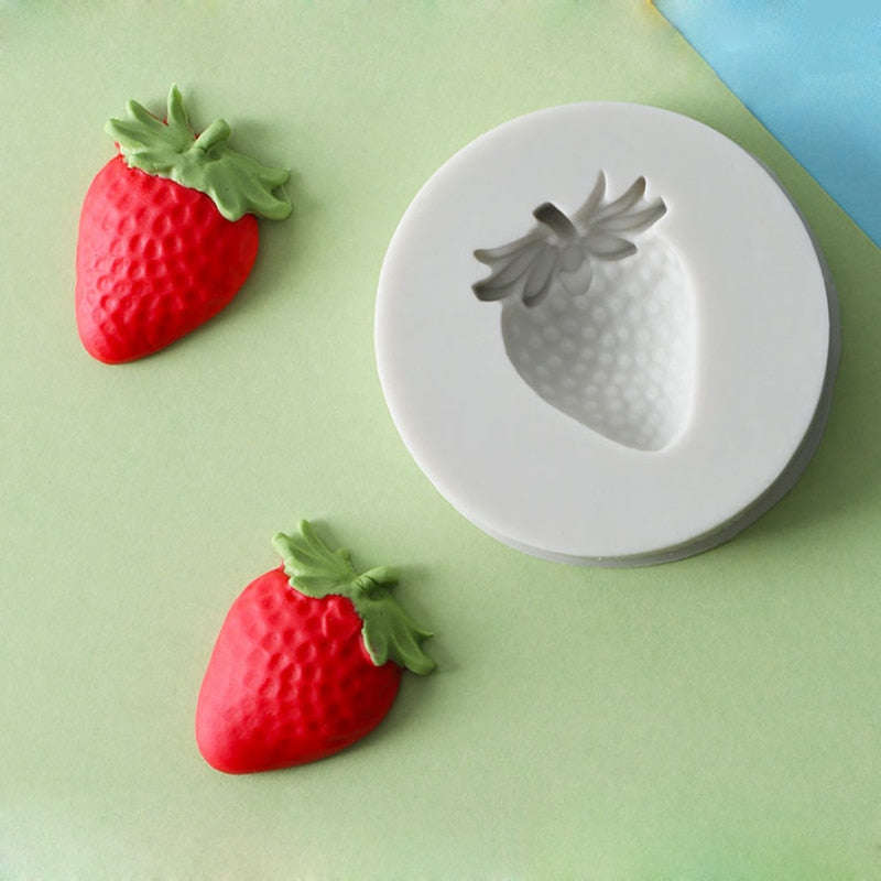 Strawberry Silicone mould, 2.7x3.5cm