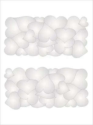 A126 Hard Plastic Chocolate Mould Hearts 15x7.5cm