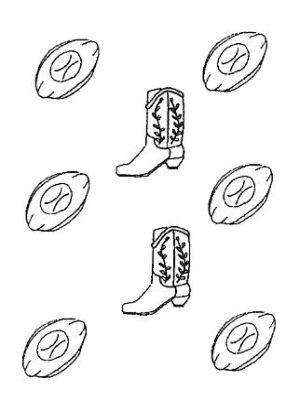 A90 Hard Plastic Chocolate Mould Cowboy Hat 4.4x3x1.5cm Boot 4.5x3x0.5cm
