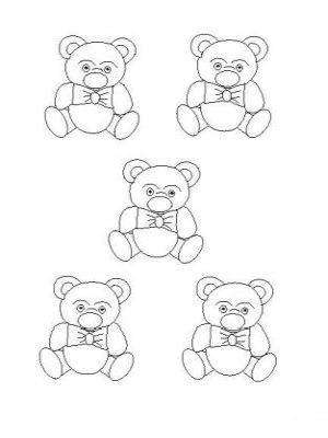 AA41 Hard Plastic Chocolate Mould Teddy Bears