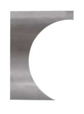 Stainless Steel cake scarper modeling smoother 16.5cm, B