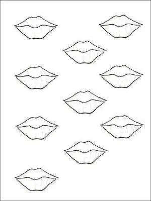 B113 Hard Plastic Chocolate Mould Valentine Lips