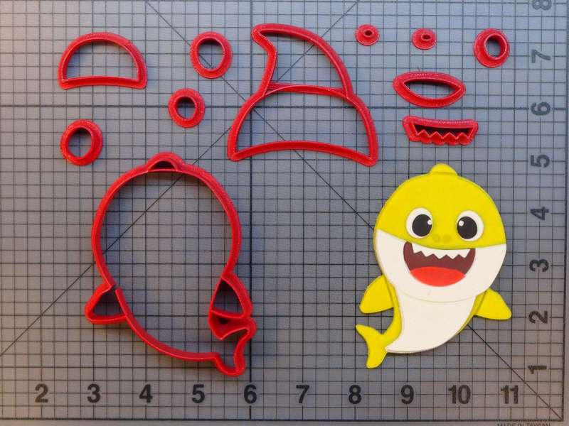 Baby Shark Multi Plastic Cookie Cutter Set S856