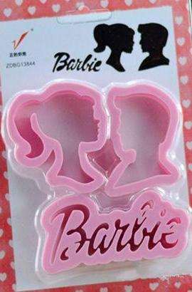 Barbie plastic cookie cutters